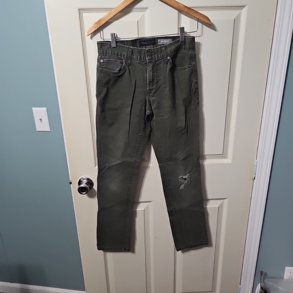 Aeropostale Mens Gray Skinny Jeans Size 28/30 Pre-Owned